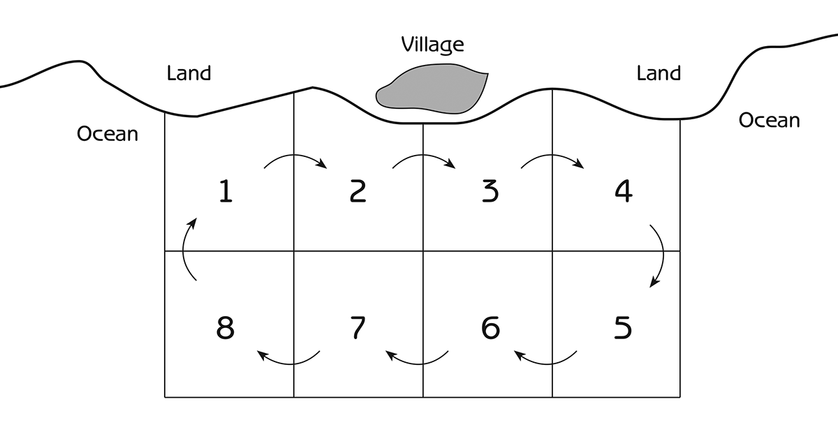 Figure 11.1 - A system used to prevent tragedy of the commons in a coastal fishery in Turkey