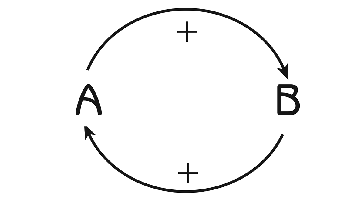 Figure 2.4 - A positive feedback loop