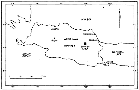 Figure 1. Location of the study area in Jatigede, West Java.